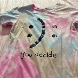 Tie dye pastel colored shirt